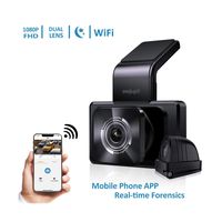 WeJupit Dual Dash Cam Front and Rear Lens with WiFi, HD 1080P Front and 720P Rear Car Camera with Night Vision, Loop, G-Sensor, WDR, 170 Degrees Wide-Angle, Motion Detection