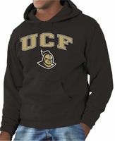NCAA Adult Arch & Logo Gameday Hooded Sweatshirt (Central Florida Knights - Black, Large)