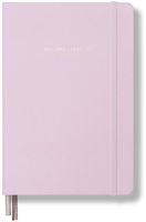 Minimalism Art, Premium Edition Notebook Journal, Medium A5 5.8 x 8.3 inches, Plain Blank Page, Hard Cover, 234 Numbered Pages, Gusseted Pocket, Ribbon Bookmark, Ink-Proof Paper 120gsm (Pink)