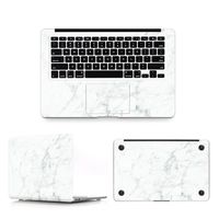 HRH 3 in 1 Marble White Body Cover Vinyl Decal Laptop Stickers Palmrest PalmGuard for Apple MacBook Air 13" 13.3" (A1466 / A1369)
