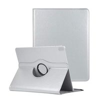 iPad Pro 11 Protective Case, YiMiky 360 Degrees Rotating Multi-Angle Viewing Stand PU Leather Case with Kickstand Multi Angle viewing Case Cover for iPad Pro 11 inch 2018 Release - Silver