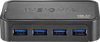 Insignia - 4-Port USB 3.0 Hub - Black