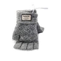 Offeree USB Heated Gloves Mitten for Women Men Half Hands Warm Laptop Gloves with Double-Sided Heating for Indoor or Outdoor Winter Usb Powered Knitting Hands Warmer (Grey02)