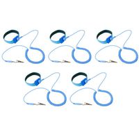 Kingwin Anti Static Wrist Strap 5 Pack Blue, Adjustable ESD Wrist Band Fits Your Wrist Comfortably. Grounding Bracelet to Protect Your PC Computer or Electronics from Static Electricity