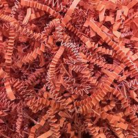 10 lb Crinkle Cut Paper Shreds Eco-Spring Fill, Filler for Packing Gift Baskets and Boxes~Box of 10 LB ~ Orange - Good Value Natural Paper Shred Filler