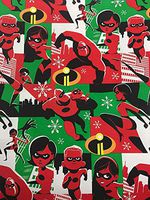 Disney's Pixar The Incredibles 2 Christmas Gift Wrapping Paper -60 Square Feet