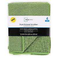 Mainstays Green Double Sided Dual-Purpose Scrubber (1 Package)