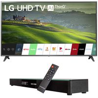 LG 75UM6970 75-inch HDR 4K UHD Smart IPS LED TV (2019) Bundle with Deco Gear Home Theater Surround Sound 31-inch Soundbar and 6ft Optical Toslink 5.0mm OD Audio Cable