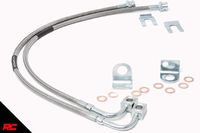 Rough Country Extended Front Stainless Brake Lines compatible w/ 2007-2018 Jeep Wrangler JK w/ 4-6" Lift 89707