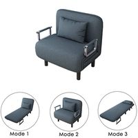 Convertible Sofa Bed Folding Arm Chair Sleeper Leisure Recliner Lounge Couch Sleeper Chair Living Room Furniture by Fashionhe (Blue, 24"Wx24.4"Dx31"H)