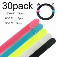 Reusable Cord Organizer, Cable Ties for Various Lines Fastening Cable Straps Cord Management.(Pack of 30)