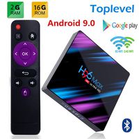 H96 Max Android 9.0 TV Box 2GB RAM/16GB, Penta-Core Mali-450 Up to 750Mhz+, RK3318 Quad-Core 64bit Cortex-A53, H.265 Decoding 2.4GHz/5GHz WiFi Smart TV Box