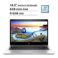2019 Newest HP EliteBook 840 14 Inch FHD 1080P Business Laptop (Inter 4-Core i5-8265U up to 3.9GHz, 8GB DDR4 RAM, 512GB SSD, Intel UHD 620, Backlit KB, FP Reader, Webcam, Windows 10 Pro) (Silver)