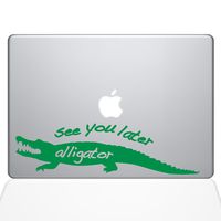 The Decal Guru See You Later Alligator MacBook Decal Vinyl Sticker - 11" MacBook Air - Green (1165-MAC-11A-LG)