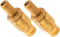 Vixen Air Inflation Schrader Valve with Push to Connect (PTC) for 1/4" OD Air Line (2-Pack) VXA1014-2