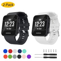 Watbro Band Compatible with Garmin Forerunner 35, Soft Silicone Watch Band Replacement Strap, for Garmin Forerunner 35 Smart Watch, Fit 5.11-9.05 Inch (130mm-230mm) Wrist