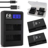E-TS Upgraded 2000mAh Nikon EN-EL14 Battery Replacement 2 Pack and Dual Charger Campatible Nikon EN-EL14 EN-EL14a and Nikon Coolpix P7000 P7100 P7700 P7800 D3100 D3200 D3300 D5100 D5200 D5300