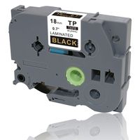 WJHHC 1Pack Compatible for Brother P-Touch Laminated Tze 344 Tz 344 Label Tape Cartridge TZ-344 TZe-344 Gold on Black 18mm (3/4 Inch)