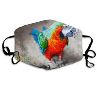 Unisex Print Mouth Mask - Cute Parrot Polyester Anti-dust Mouth-Muffle - Fashion Washed Reusable Face Masks for Outdoor Cycling