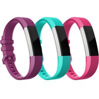 RedTaro Bands Compatible with Fitbit Alta HR/Alta-Pack of 3(Purple,Teal,Hot Pink) Large,Adjustable Replacement Accessory Bands/Straps for Fitbit Alta HR/Alta for Women/Men(no Fitbit Fitness Tracker)
