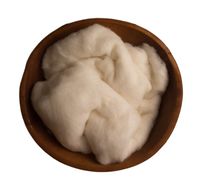 Newborn Fluff, merino wool batting, cloud, basket stuffer, newborn photo prop (7 ounce, Ecru)