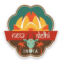 2 x 10cm- 100mm Delhi India Vinyl SELF ADHESIVE STICKER Decal Laptop Travel Luggage Car iPad Sign Fun #9205