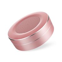 Portable Bluetooth Speaker, BOOMER VIVI Mini Metal with Loud Stereo Sound, Rich Bass,Handle, AUX Audio, FM Radio, TF Card Input, Perfect Gift for Indoor, Outdoor, Cycling, Hiking, Beach (Rose gold)