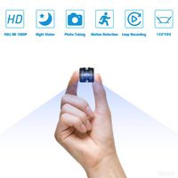 Hidden Camera Mini Spy Camera, 1080P HD Cop Cam Portable Camera Spy Cam Smallest Nanny Cam Body Camera with Night Vision and Motion Activated Battery Powered Tiny Camera, Compatible TF Card Up to 32G