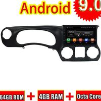 ROADYAKO Android 9.0 Car GPS Navigation for Jeep Wrangler 2015 2016 2017 Auto Radio Stereo 3G WiFi Mirror Link RDS FM AM Bluetooth Audio Video