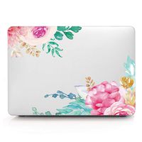 One Micron Compatible MacBook Pro 13 Inch with/no Touch Bar Case Clear Plastic Pattern Hard Shell Compatible MacBook Pro 13 Inch 2018 2017 2016 Release(Model:A1706/A1708)-Watercolor Rose
