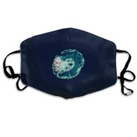 YUIOP White Jellyfish Underwater Tentacles Printed Mask Neutral Mask for Men and Women Polyester Dust-Proof Breathable Mask