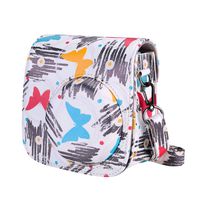 Tiessic Instax Mini 9 Camera Case Compatible with Fujifilm Instax Mini 9 Mini 8 Mini 8+ Camera with Shoulder Strap and Pocket - Color Butterfly