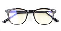 Ladies Retro Computer Glasses Square Blue Light Filter Reading Eyeglasses Women(Black) +2.75