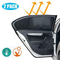 VONDERSO Car Window Shade for Baby Breathable Stretchy Mesh Car Rear Window Sunshade, Universal Cars Protect Kids Pet from The Sun Cover Full Windows - 2 Pack