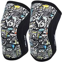 AEOLOS Knee Sleeves(1 Pair),7mm Thick Compression Knee Braces Offer Strong Support for Weightlifting,Powerlifting,Crossfit,Bodybuilding,Squats,Gym and Other Sports (Medium, White)