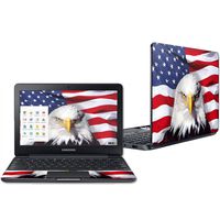 Mightyskins Skin Compatible with Samsung Chromebook 3 11.6" - America Strong | Protective, Durable, and Unique Vinyl Decal Wrap Cover | Easy to Apply, Remove, and Change Styles | Made in The USA