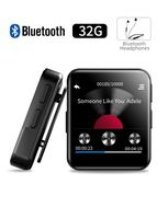 MP3 Player with Bluetooth 32GB Clip MP3 Player with FM Radio,Music Player with Touch Screen, Voice Recorder,Video Play，Bluetooth Headphones, Wrist Belt，Bluetooth MP3 Player for Running Workout