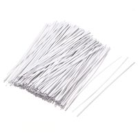 uxcell Metallic Twist Ties 100mmx1.8mm Plastic White Cable Cord Ties 500pcs