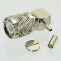 Gimax 1pce Connector TNC male plug crimp RG174 RG316 LMR100 cable right angle