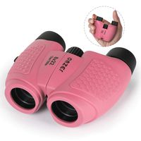 OMZER Kids Binoculars for 4-10 Year Old Girls, 8x22 Shock-Proof Lightweight Binocular Perfect for Camping Hiking Outdoor Games, Best Birthday Festival Gifts, Pink