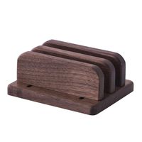 Double Vertical Laptop Stand for Desk Kirigen Office Organizer Rack - Desktop Holder with Adjustable Dock Size Up to 1 inch - Compatible with MacBook Notebook Surface Pro - Natural Wood (LTKD-2-BR)