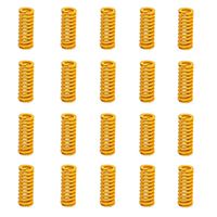 8mm OD 20mm Long Light Load Compression Mould Die Spring Yellow Compression Mould Die Spring for The Ender 3s Bed 20pcs