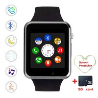 Smartwatch, Bluetooth Smart Watch Touch Screen Unlocked Mini Phone with Card Slot Make Call and Message Sleep Tracker with Pedometer Camera Music Play Compatible with Android iOS Phone Men Women