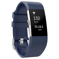 TiMOVO Band Compatible for Fitbit Charge 2, Soft Silicone Adjustable Replacement Band Fit Fitbit Charge 2 - Midnight Blue