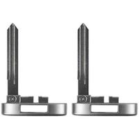 qualitykeylessplus Two Replacement Emergency Key Blade Blanks for Cadillac Uncut Insert with Free KEYTAG