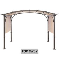 MasterCanopy Universal Doubleton Steel Pergola Replacement Cover for Pergola Structures 80''x 205'' (Khaki)