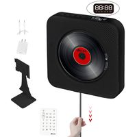 KECAG KC-809 CD Player Wall Mountable Desk Bluetooth 4.2 with Display Sleep Timer USB TF MP3 AUX in/Out White 2019 Highest Upgraded