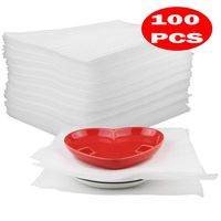 A+Selected 100-Count Packing Supplies Cushion Foam Sheets Safely Wrap to Protect Dishes China Glasses Plates Fragile Items for Moving Boxes 12" x 12"