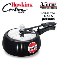 Hawkins CB35 Hard Anodised Pressure Cooker, 3.5-Liter, Contura Black