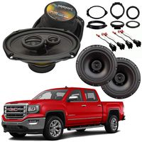 Compatible with GMC Sierra 1500 Crew Cab 2014-2018 Factory Speaker Upgrade Harmony R69 R65